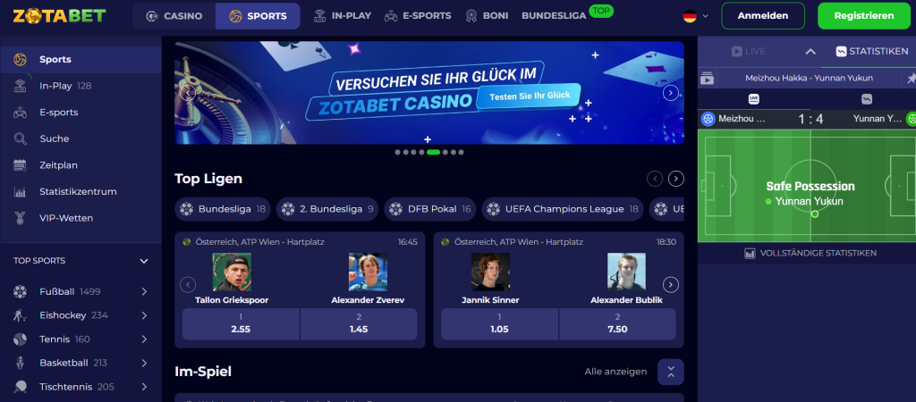 zotabet casino sport